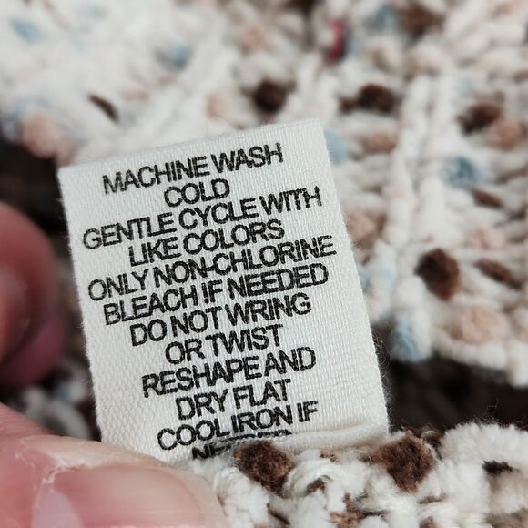 🔹️Jessica Simpson Cream Confetti Cowl Neck Sweater Small - Picture 11 of 11